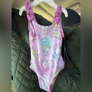 Cute Pink Care Bears Swimsuit size 3T NEW SPF 50